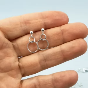 Boucles d'oreilles anneaux entrelacés