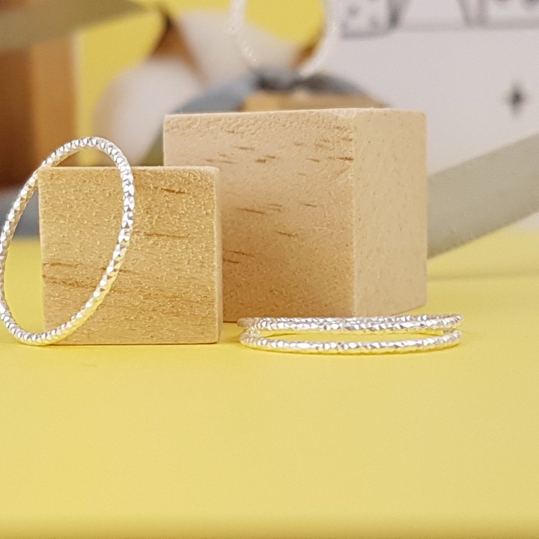 Bague En Argent Sterling Avec Bout à Points Oxydés - Taille Unique - Sans Emballage