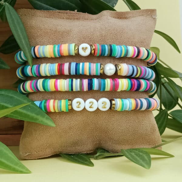 bracelet heishi multicolore