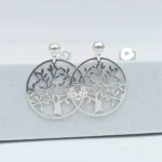 boucles d oreilles arbre de vie argent