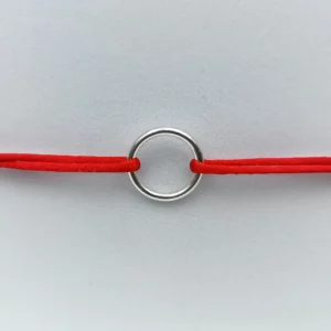 bracelet cordon anneau argent