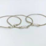 bracelets cordon frange argent