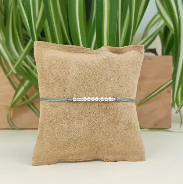 Bracelet 143 je t'aime en code morse, perles argent 925 sur cordon