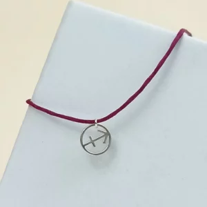 Collier zodiaque Sagittaire – pendentif signe astrologique sur cordon