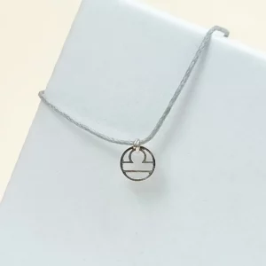 Collier zodiaque Balance – pendentif signe astrologique sur cordon